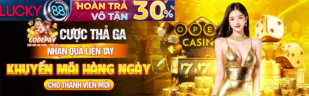 Banner quảng cáo 99ok với ưu đãi Lucky88